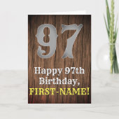 Carte 97e anniversaire : Pays inspiré par l'Ouest Look, (Devant)