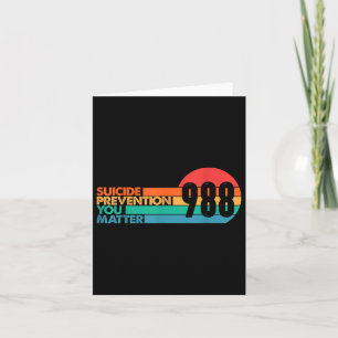 Carte 988 Chemise Prévention du suicide Ligne de vie 988