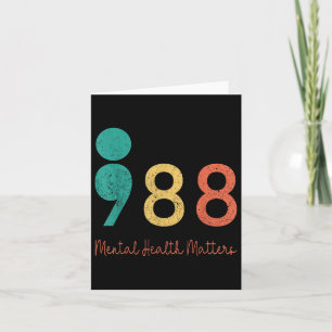 Carte 988 Semicolon Santé mentale S Prévention du suicid