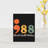 Carte 988 Semicolon Santé mentale S Prévention du suicid (Fleur jaune)