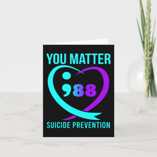 Carte 988 Sensibilisation à la prévention du suicide (Devant)