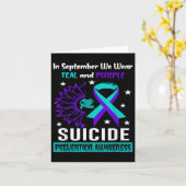 Carte 988 Sensibilisation à la prévention du suicide Sem (Fleur jaune)