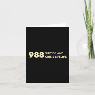 Carte 988 Sensibilisation au suicide Hotline Santé menta