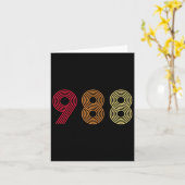 Carte 988 Tee Suicide Prevention Hotline Health Mental A (Fleur jaune)