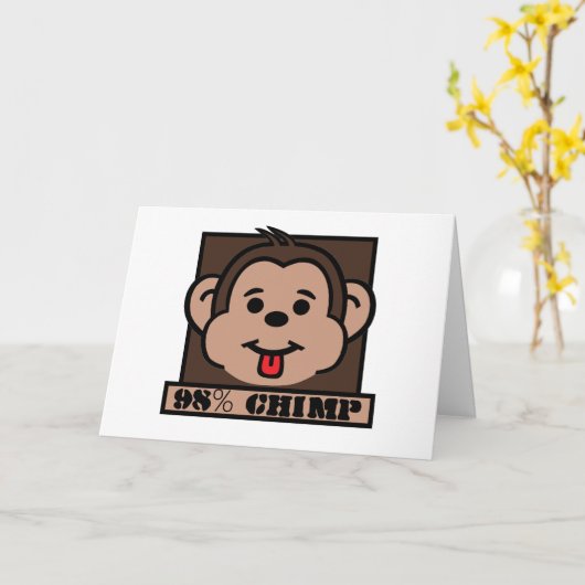 Carte 98% Chimp, Chimpanzé (Fleur jaune)