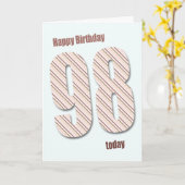 Carte 98e anniversaire (Fleur jaune)