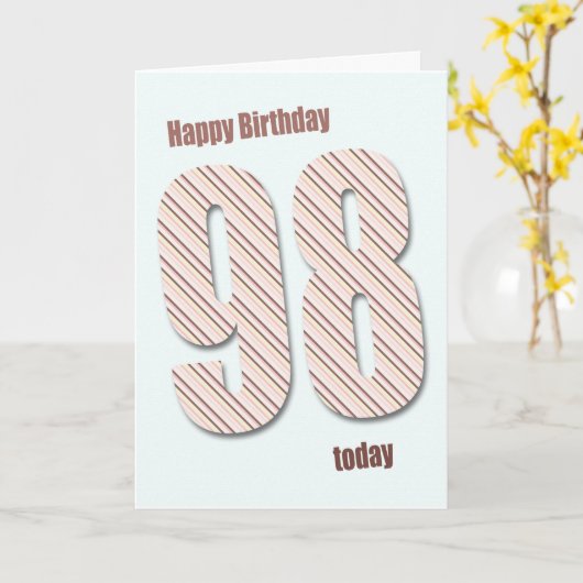 Carte 98e anniversaire (Fleur jaune)