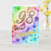 Carte 98e anniversaire pour quelqu'un Fabulous (Fleur jaune)