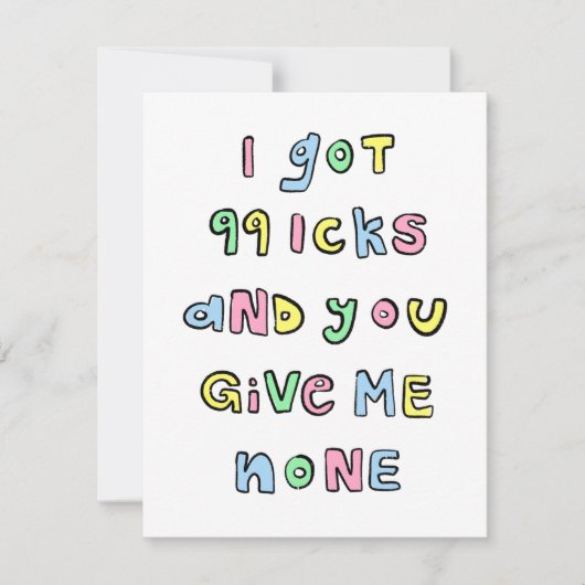 Carte 99 Icks (Devant)