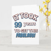 Carte 99e année de design (Fleur jaune)