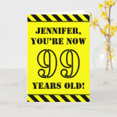 Carte 99e anniversaire : Jeu de style graphique, Nom per (Fleur jaune)