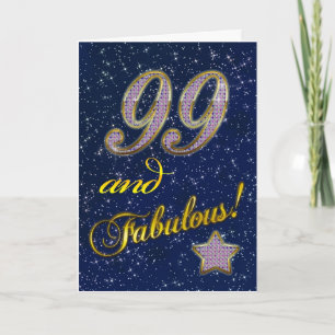 Carte 99e anniversaire pour quelqu'un Fabulous