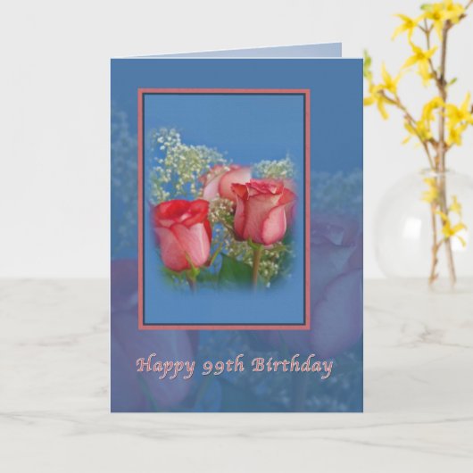 Carte 99e Birthday Card (Fleur jaune)