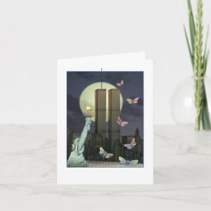 Carte 9/11 - Le World Trade Center de nuit