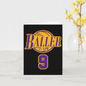 Carte 9 Ans Anniversaire Bysketbyll Byller Purple Et (Fleur jaune)