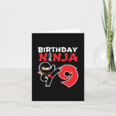 Carte 9 ans Karate Ninja Party Enfants 9e anniversaire (Devant)