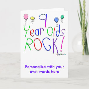Carte 9 ans Rock!