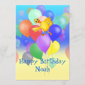 Carte 9 Ballons Poème d'anniversaire par Happy Juul Comp