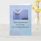 Carte 9 Mois Anniversaire pour 12 étapes Récupération de (Fleur jaune)