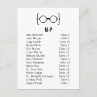 Carte 9B Geeky Lunettes de siège Carte postale v1