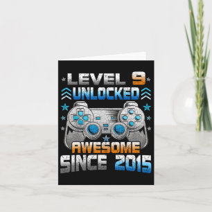 Carte 9e 9 ans Anniversaire Enfants Garçon Gamer 9 ans N
