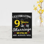 Carte 9e année anniversaire de Mariage (Fleur jaune)