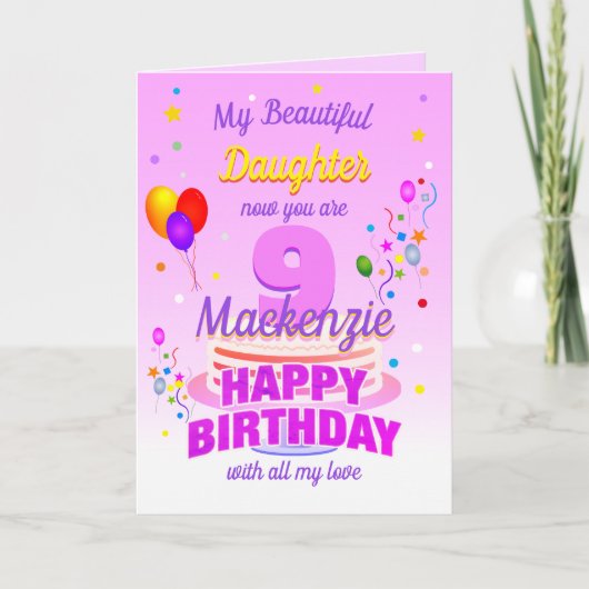 Carte 9e ANNIVERSAIRE (Devant)