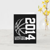 Carte 9e anniversaire Basketball Limited Edition 2014 1 (Fleur jaune)