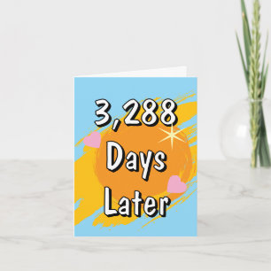 Carte 9e anniversaire du mariage en jours Neuf ans plus