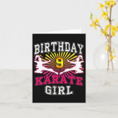 Carte 9e anniversaire fille - Karate 9 ans (Fleur jaune)