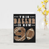 Carte 9e Anniversaire Football Garçon Neuf Anniversaire  (Fleur jaune)