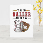 Carte 9e anniversaire Gift Joueur de baseball 9 ans Garç (Fleur jaune)