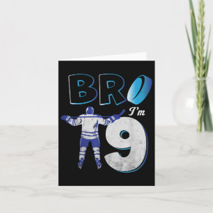 Carte 9e anniversaire Jeu de hockey sur glace garçon de 