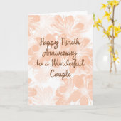 Carte 9e anniversaire Mariage Fleurs de pêche (Fleur jaune)