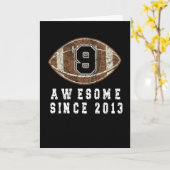 Carte 9e Anniversaire Né En 2013 Football Boy 9 Ans (Fleur jaune)