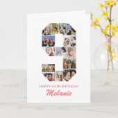 Carte 9e anniversaire Numéro 9 Photo Collage personnalis (Fleur jaune)