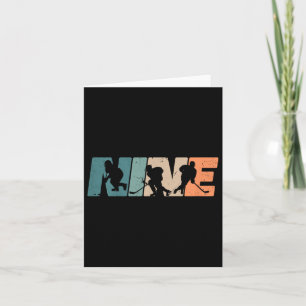 Carte 9e anniversaire Rétro Hockey sur glace 9 ans Garço