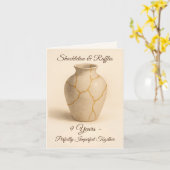 Carte 9th wedding anniversary vase (Fleur jaune)