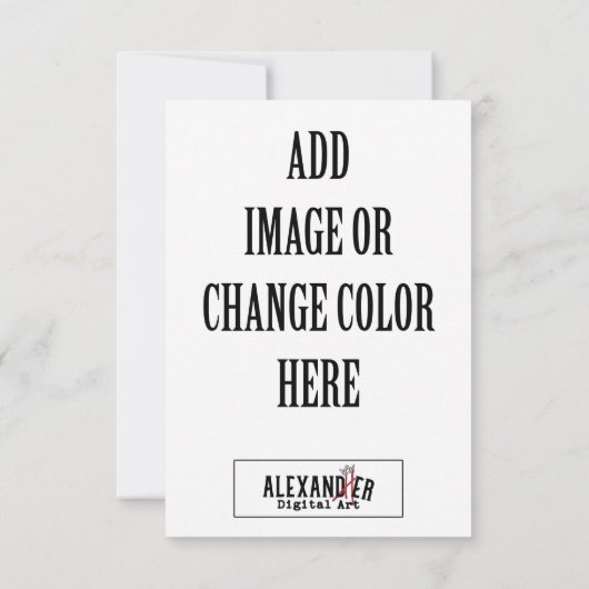 Carte A1 verticale 3,5 x 5 po (Dos)