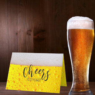 Carte À 21 ans, Joyeux anniversaire de bière sur mesure