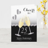 Carte À 25 ans d'anniversaire | Texte DIY (Fleur jaune)