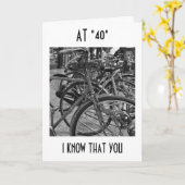 CARTE À "40" PROFITEZ DE LA MARCHE ANNIVERSAIRE SOUHAITS (Fleur jaune)