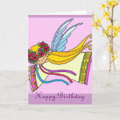 Carte À Baba et le petit ange de Dido (Fleur jaune)