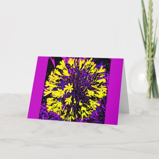 Carte à balle Pop Art Jaune (Devant)