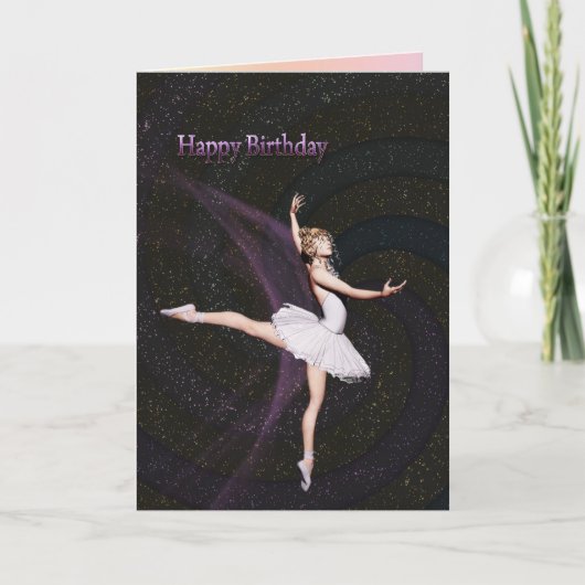 Carte A ballerina birthday card (Devant)