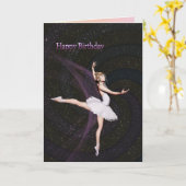 Carte A ballerina birthday card (Fleur jaune)