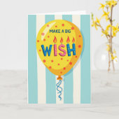 Carte à ballon géant pour un vœu (Fleur jaune)