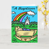 Carte : "A BAPTISM" (Fleur jaune)