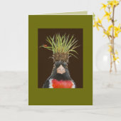 Carte à bec rose/à bec d'herbe (Fleur jaune)