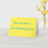 Carte À bientôt (Fleur jaune)